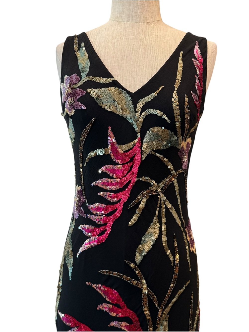 Sue Wong Nocturne sequin floral maxi dress - Picture 8 of 15